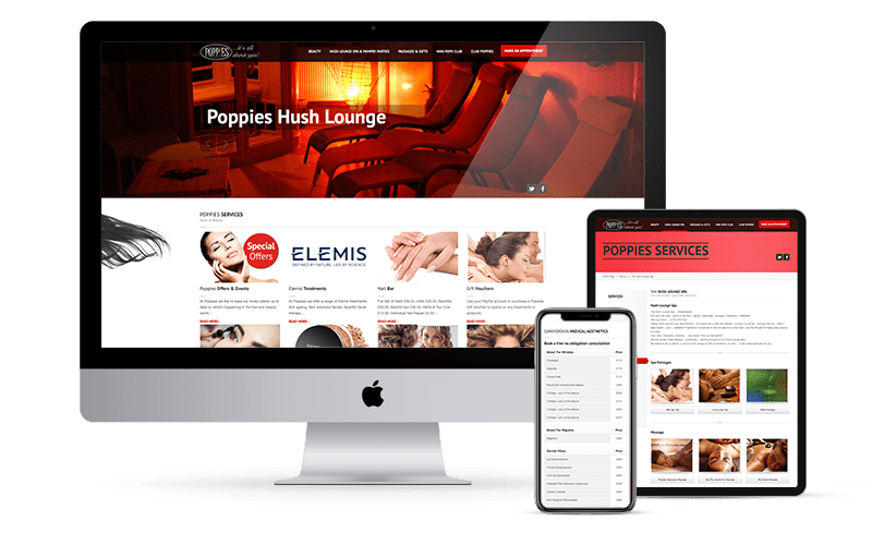 Poppies Nails & Beauty Burnley Website Design CMS Live Website Design