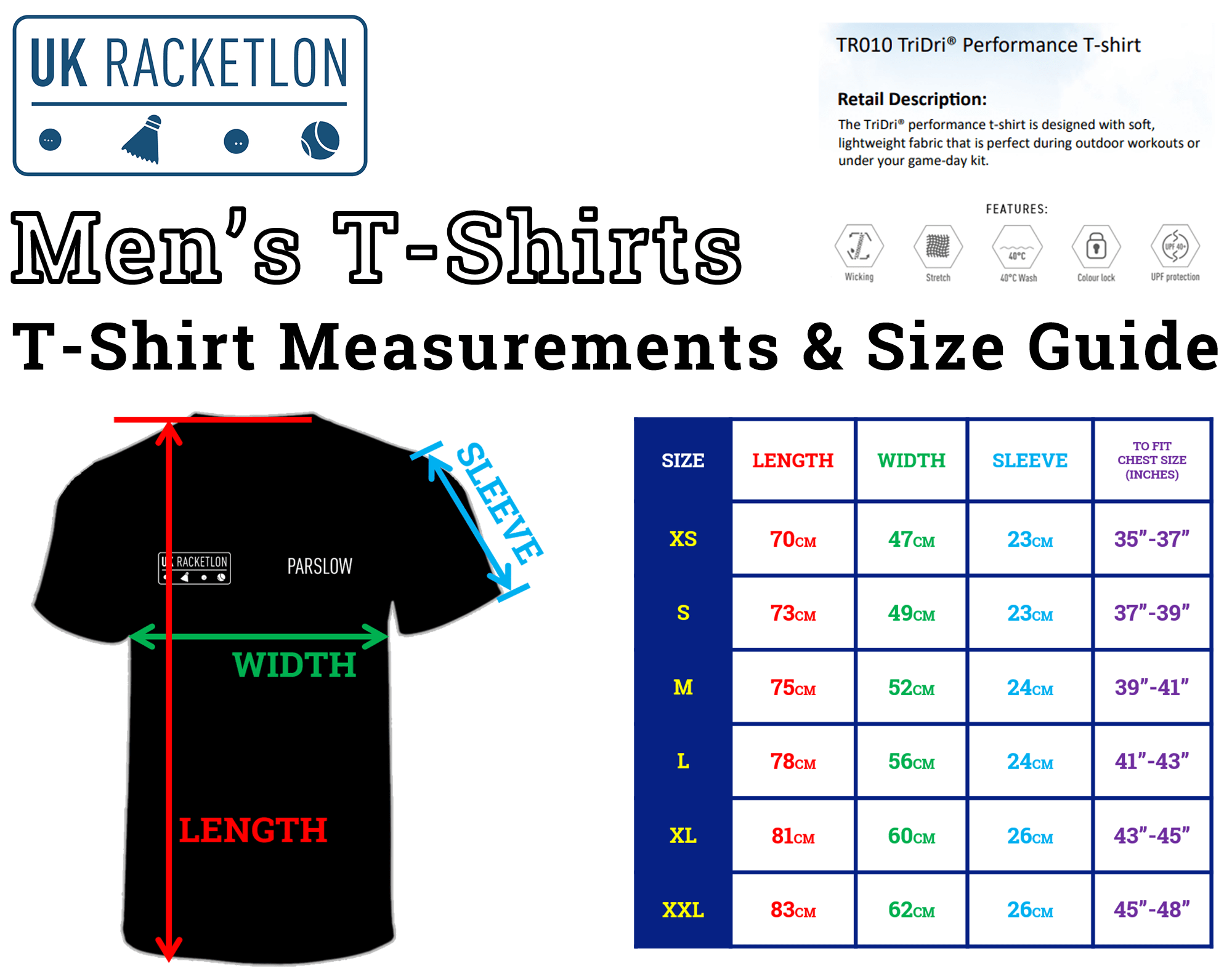 UK Racketlon | Men's T-Shirt | Jet Black – CM Stringers