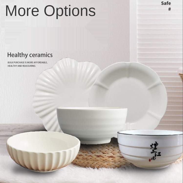 Highquality White Embossed Buffet Ceramic Dinnerware Set GOLFEWARE