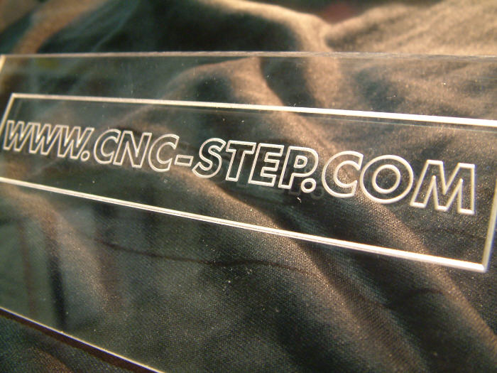 Acrylic glass engraving CNC engraving applications CNC STEP