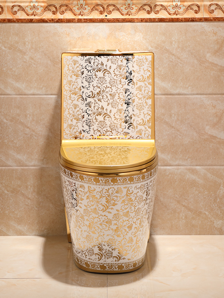 Golden Toilet UAE Dubai Plated Golden Color Gold Toilet Bowl WC GD1010