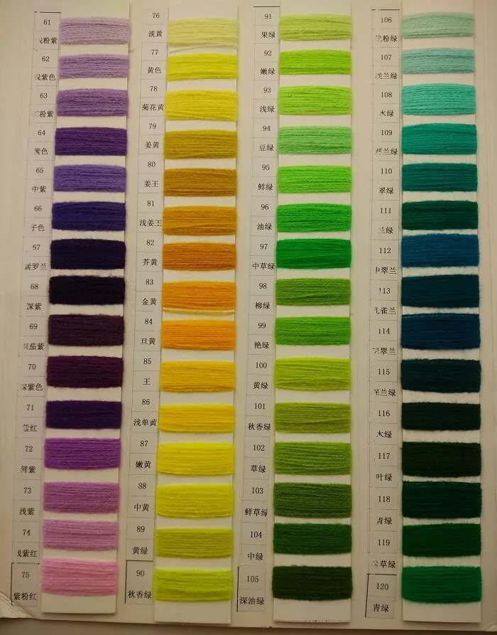 Knitting thread colors CNCAPS