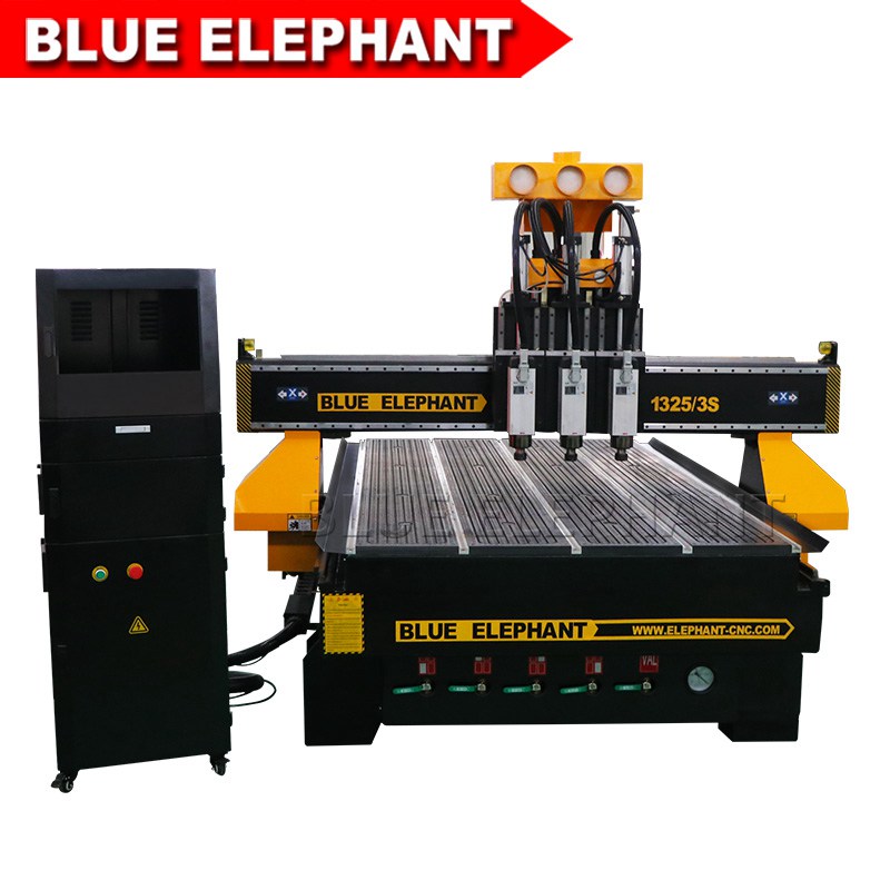 1325 Three Spindles Customized Configuration CNC Router Blue Elephant