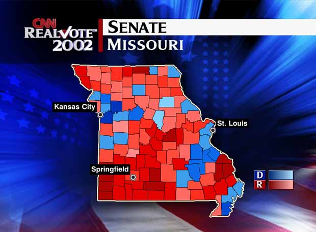 Election 2002 SpatiaLogic Map Missouri Senate