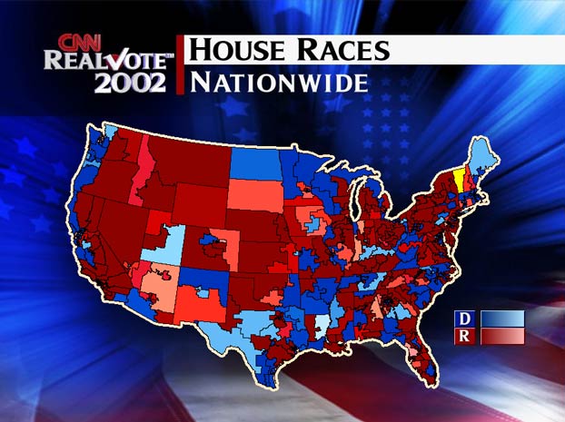 Election 2002 SpatiaLogic Map House