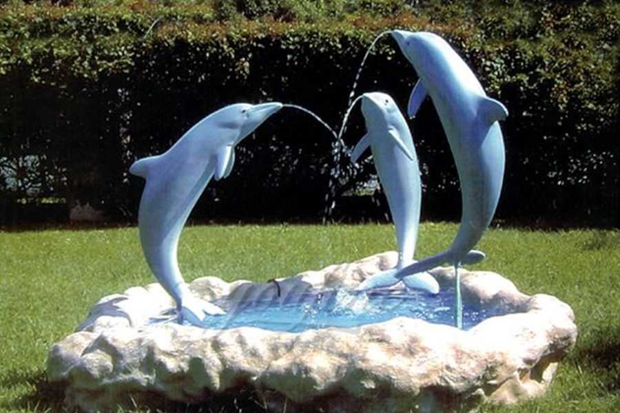 Alive garden modern bronze dolphins fountain for outdoor YouFine