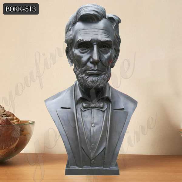Large Custom Made Abraham Lincoln Replica of Bronze Bust Statue Decorative Bust Sculptures for