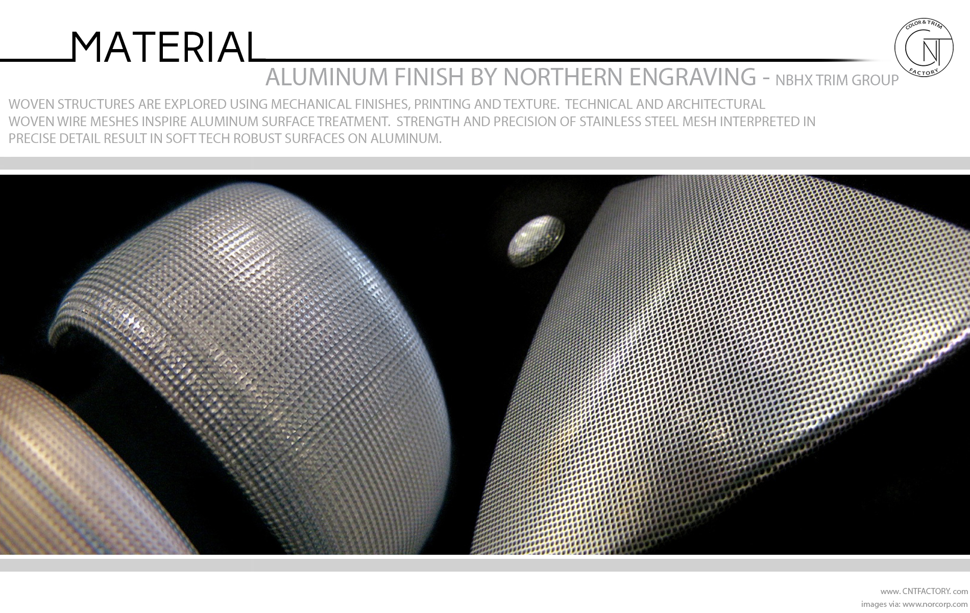 Aluminum finish Northern Engraving Automotive Color Trim Materials