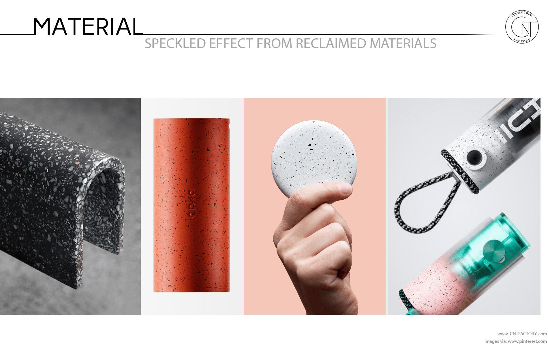 Speckled Effect Reclaimed Materials automotive color trim