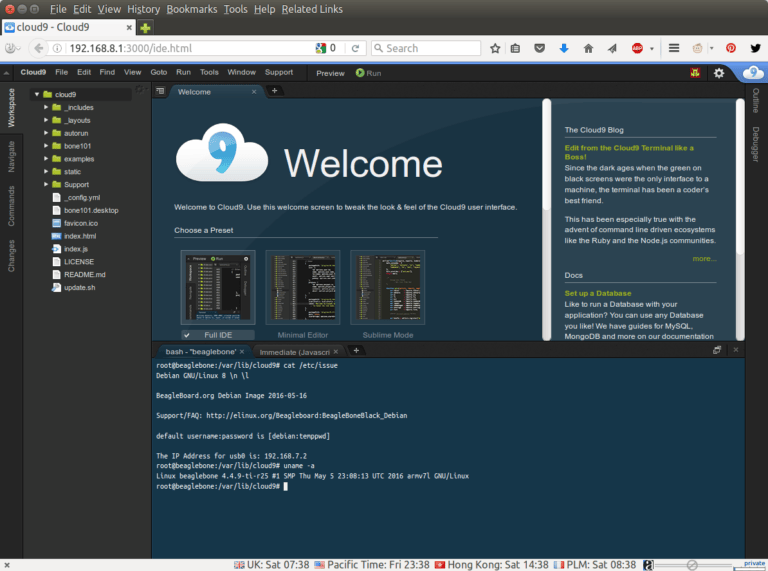 Getting Started with Beaglebone Green Wireless Development Board CNX