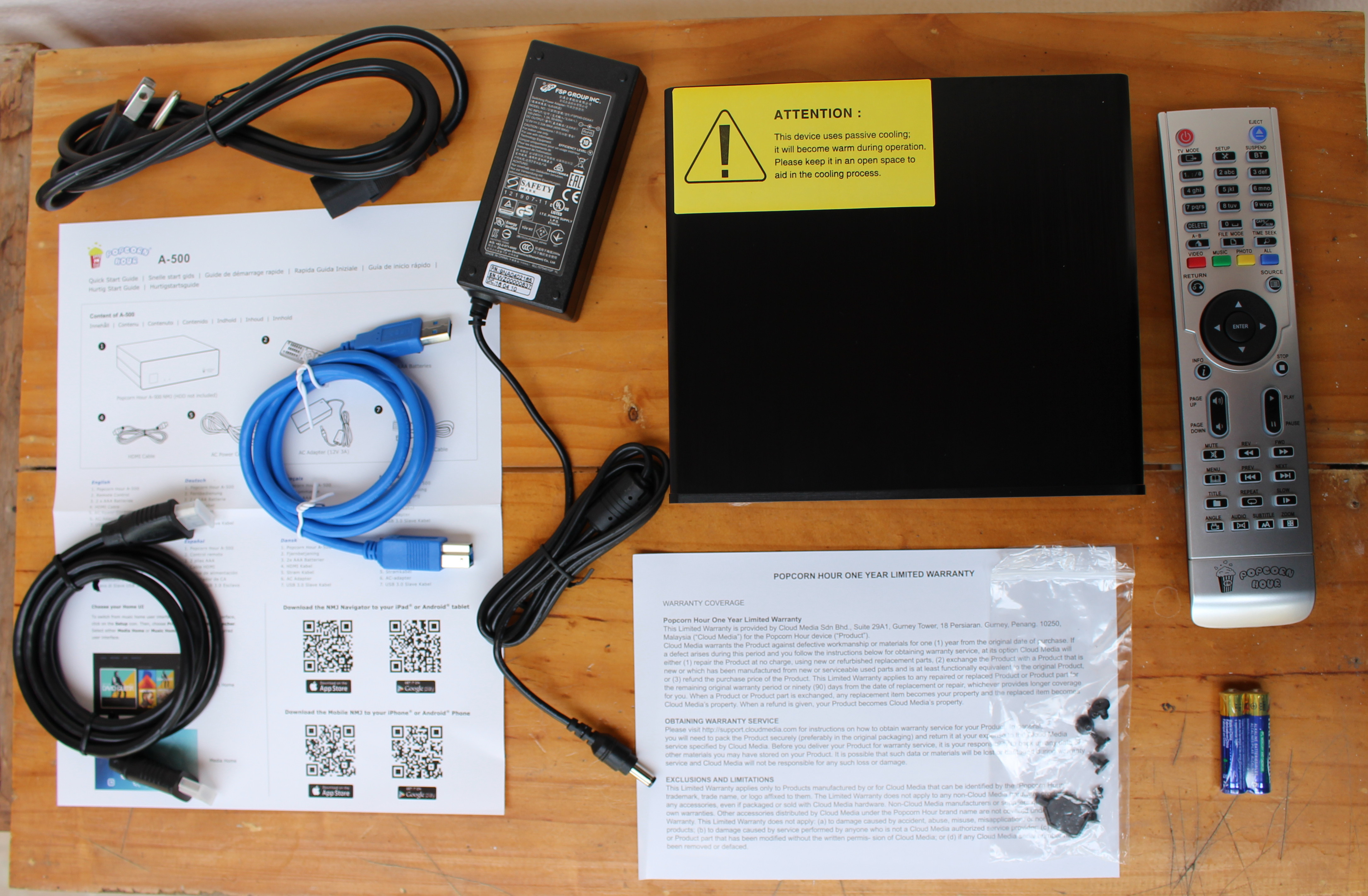 Popcorn Hour A500 4K Linux Media Player Specifications, Unboxing, and