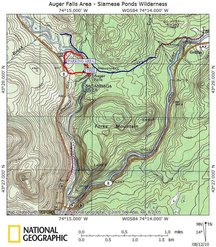 Auger Falls Idaho Map Auger Falls