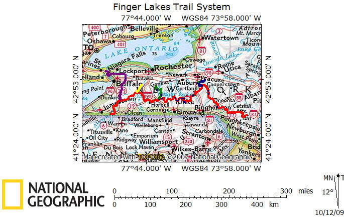 Finger Lakes National Forest Trail Map Finger Lakes Trail