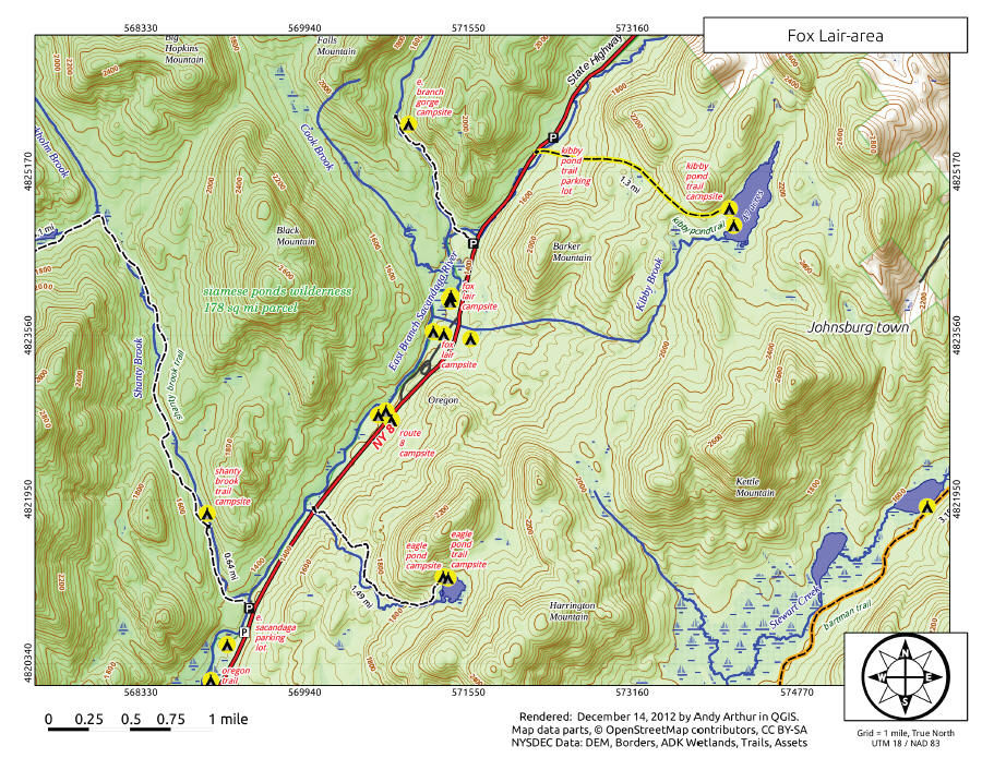 'Dacks, Moose River Plains area car camping