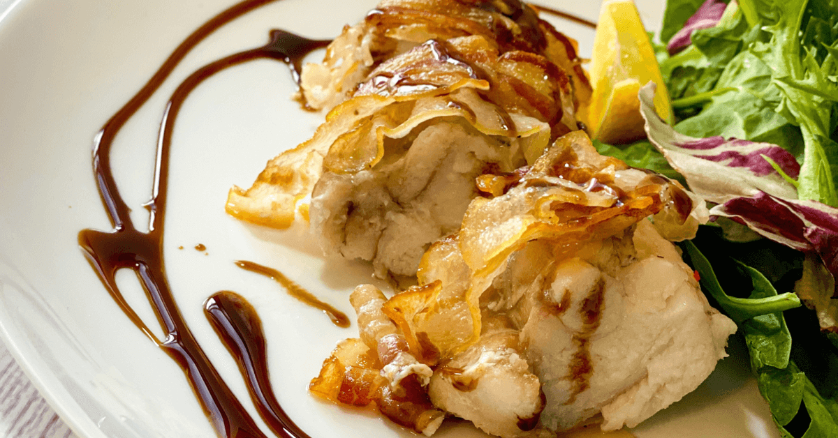 Oven Roasted Monkfish Medallions with Prosciutto