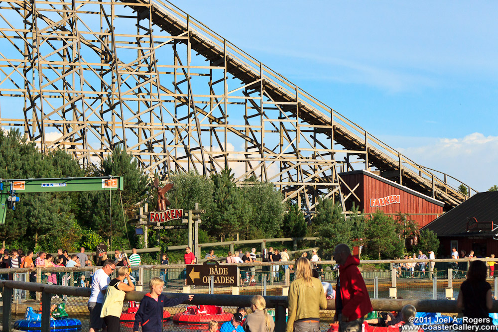 Wooden roller coaster in northern Europe