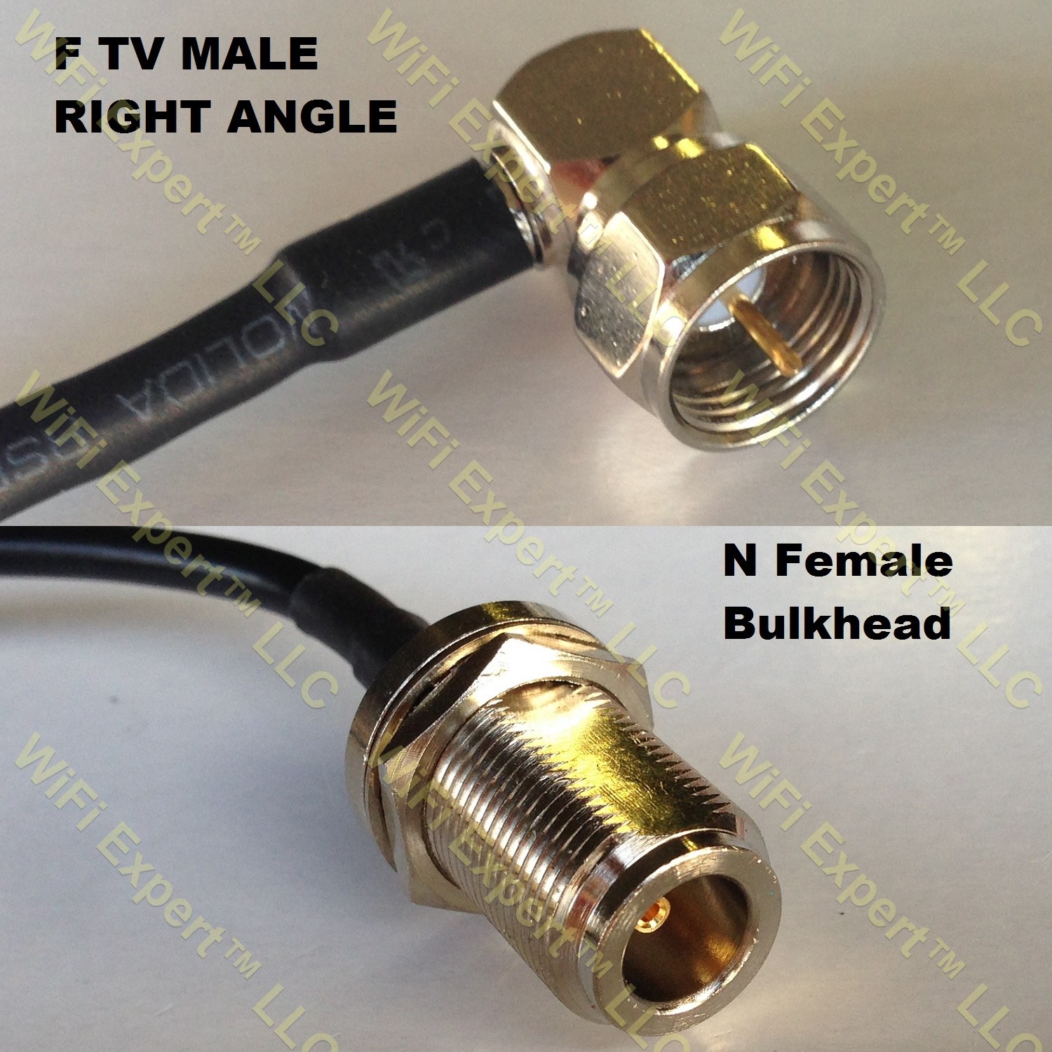 LMR100 F MALE ANGLE to N FEMALE BULKHEAD Coaxial RF Pigtail Cable RF Coaxial Cables, Adapters