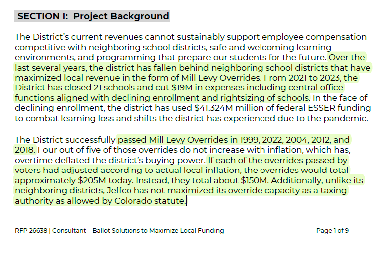 R1 School District Jefferson County Property Tax Mill Levy Override Tax