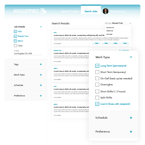 Marketplace features Job listings
