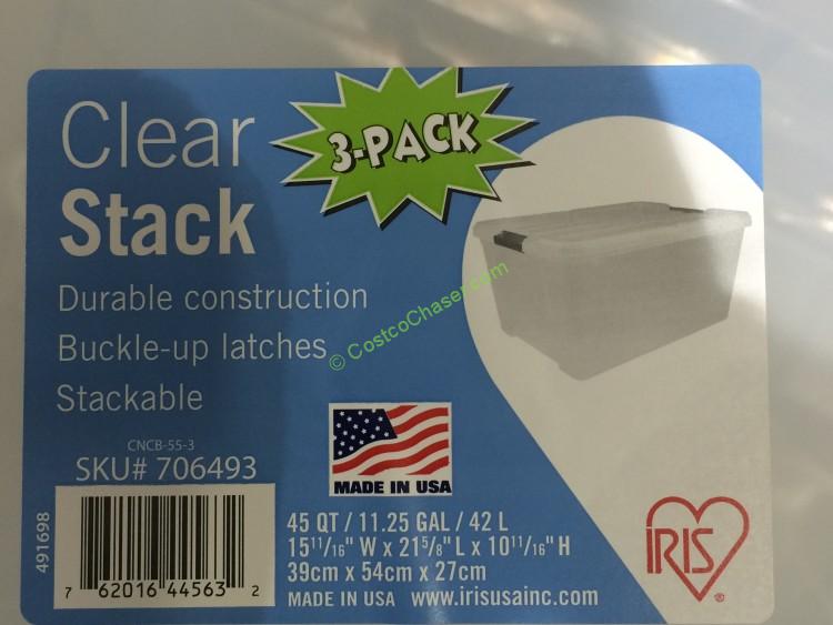 IRIS Storage Box 3 Pack 45 Quart /11.5 Gallon CostcoChaser