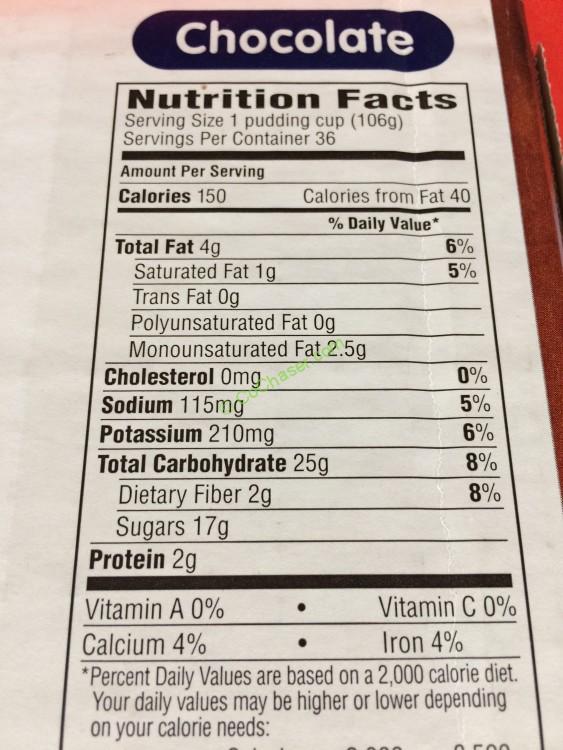 33 Chocolate Pudding Nutrition Label Label Design Ideas 2020