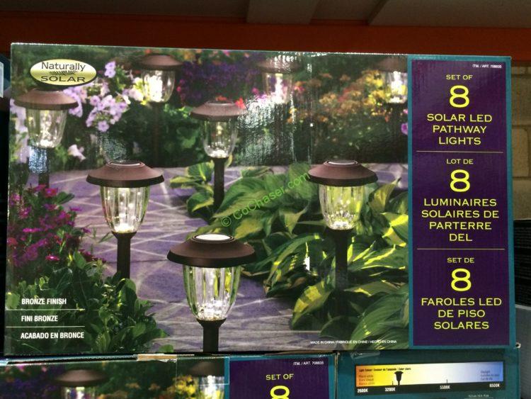 Pathway Lights LED Solar 8 PK, Model GTX100558PK CostcoChaser