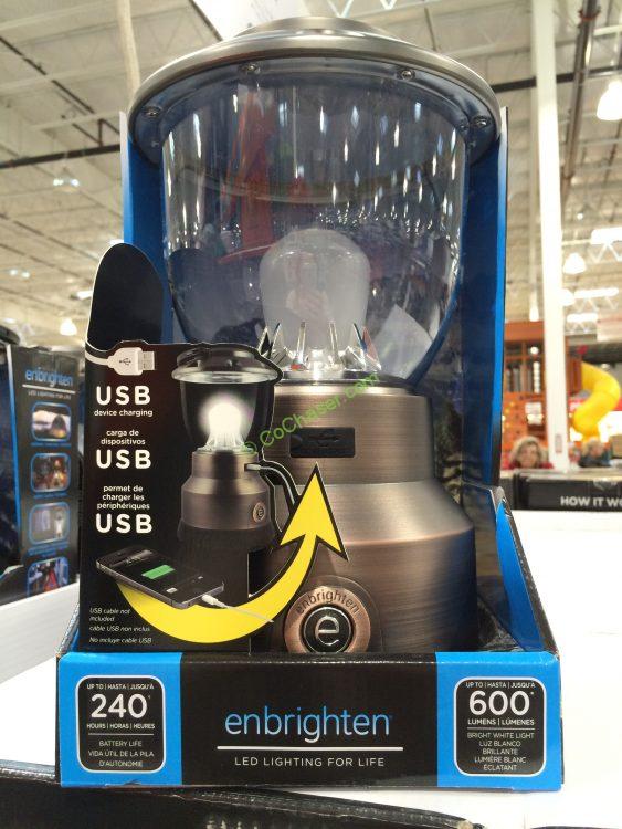 Enbrighten LED Lantern with USB Port CostcoChaser