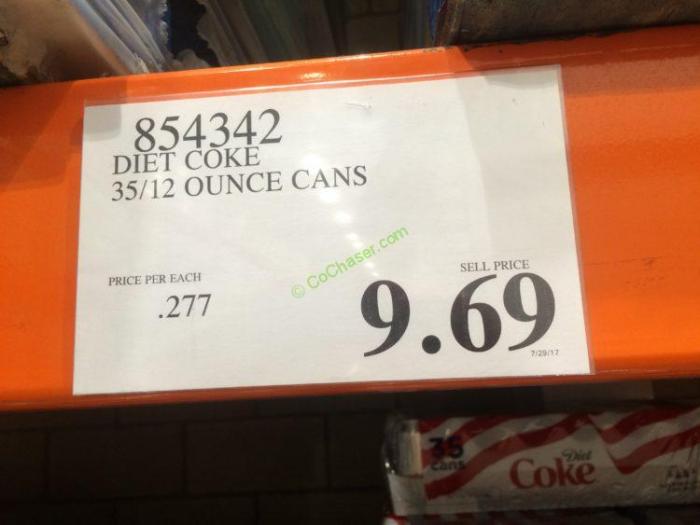 How much is diet coke at costco