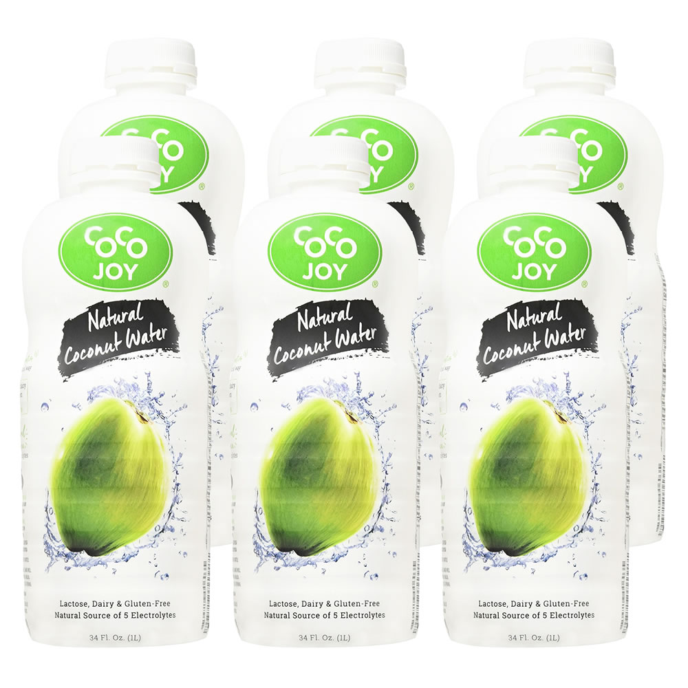 1 Liter Natural Coconut Water 6Pack Case CoCo Joy
