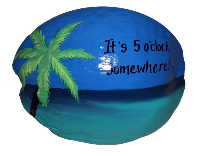 How to order a hand painted coconuts and send a coconut in the mail