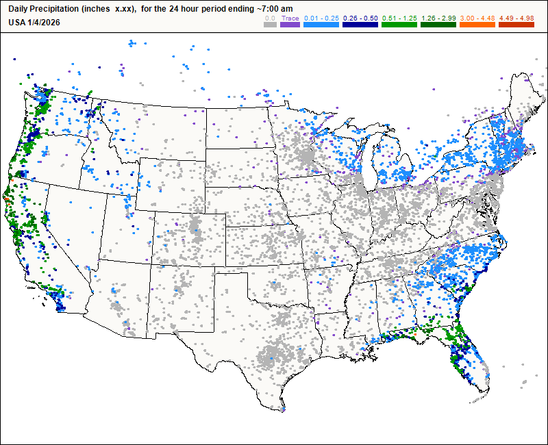 24Hour Precipitation for Illinois