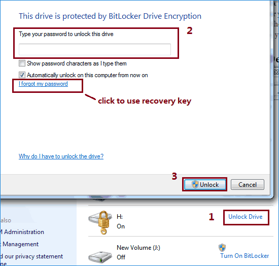 Decrypt BitLocker Drive on another Computer