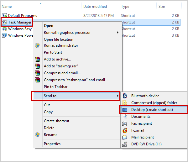 Fast Open Task Manager with Keyboard Shortcut or Mouse
