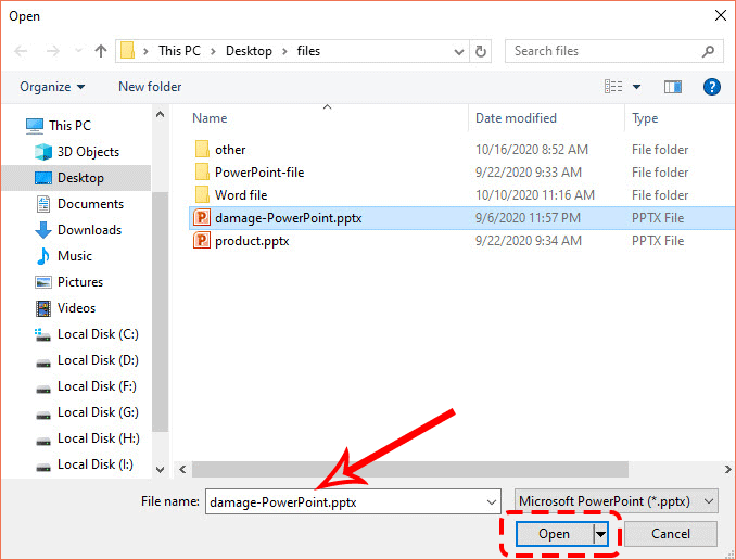 Fixed'PowerPoint cannot be opened PPTX file' Error in MS PowerPoint