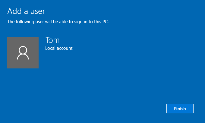 How to add a standard guest account on Windows 10