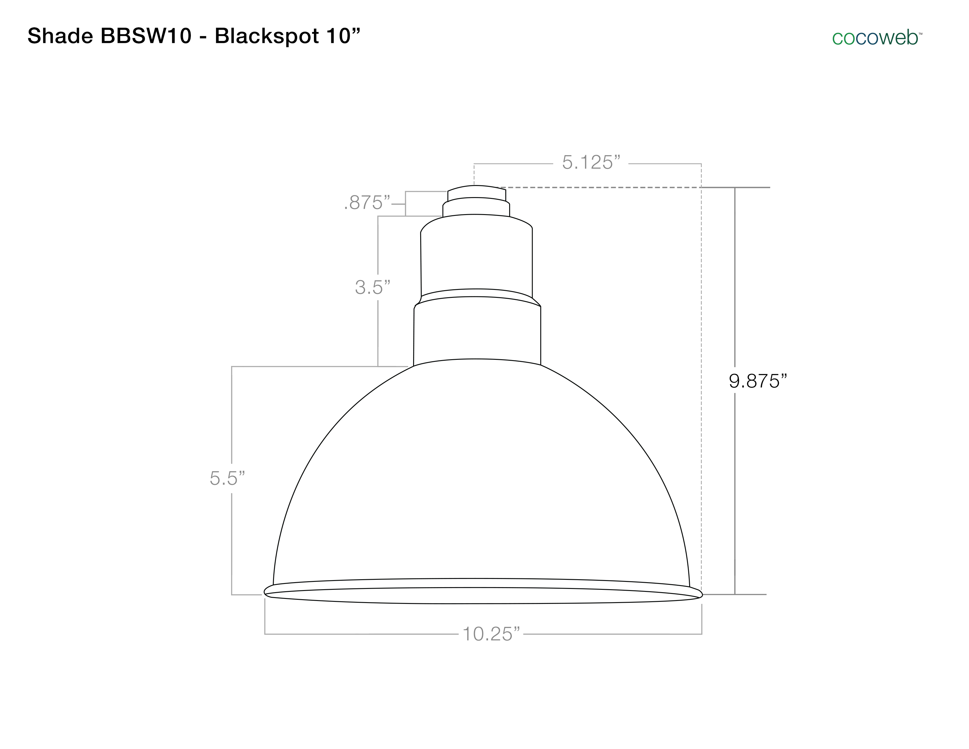 Blackspot Barn Light Shade Dimensions