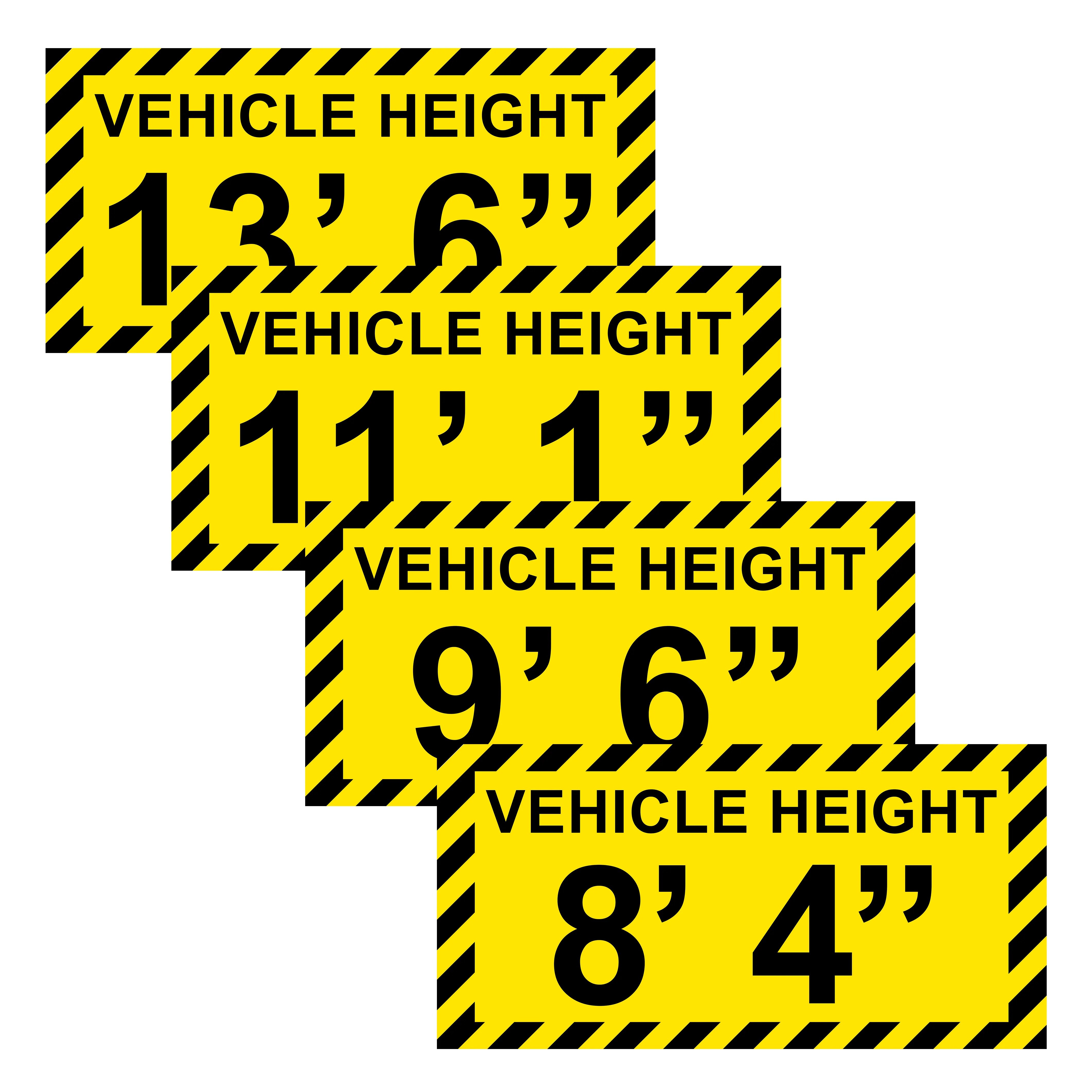 Vehicle Height Sticker for Commercial Vehicle and Delivery Van Code10