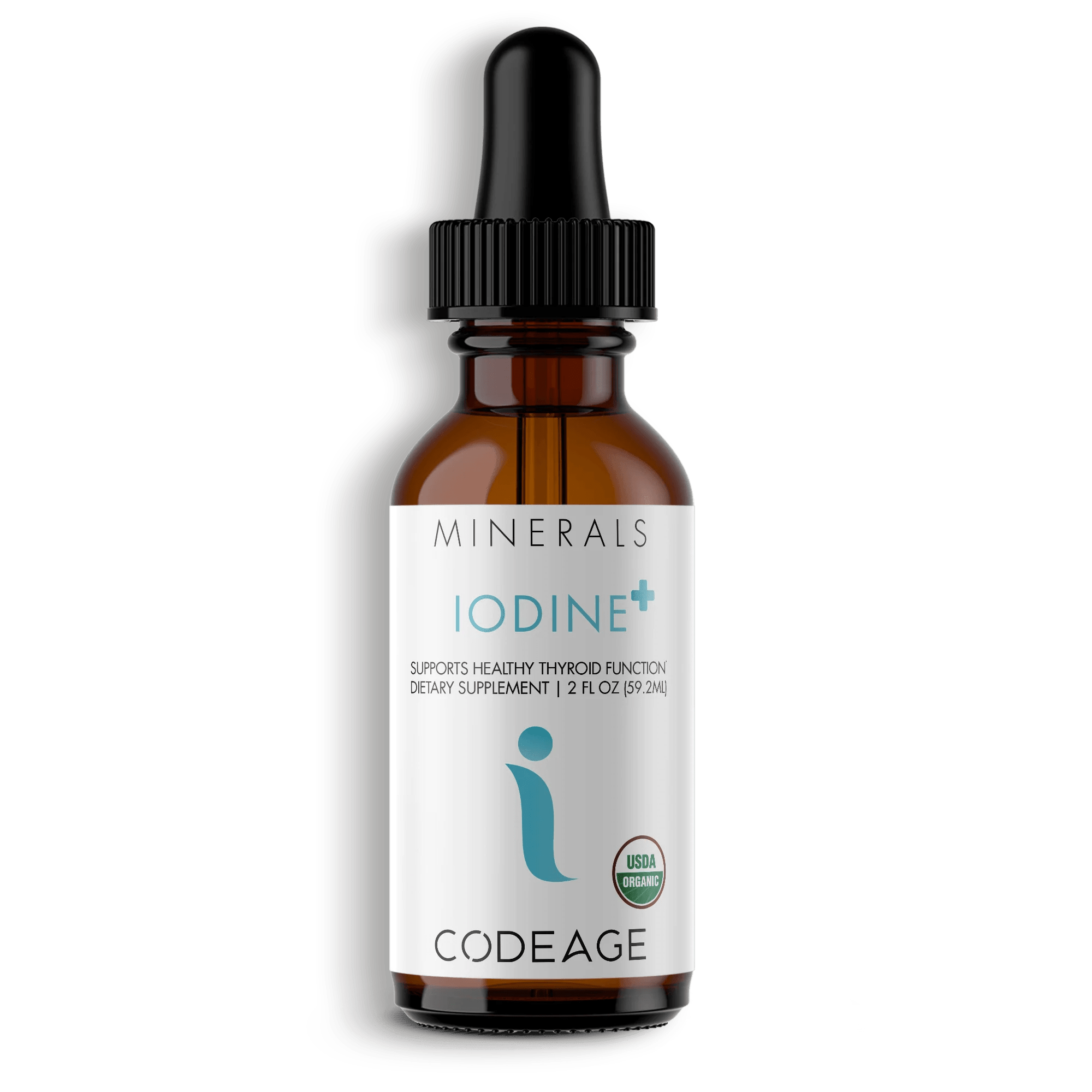 Codeage Organic Iodine Liquid Drops Supplement, USDA Organic