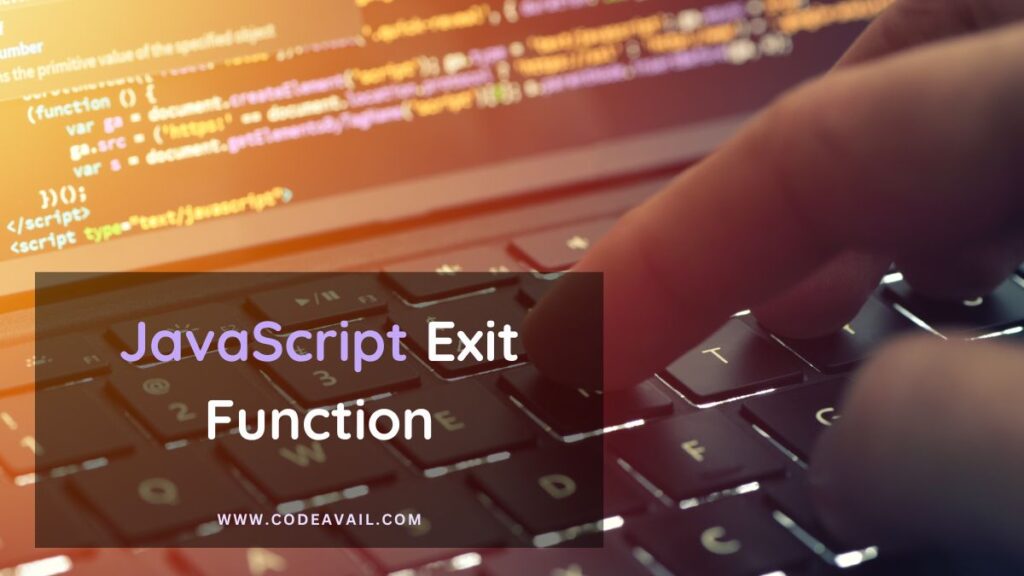 JavaScript Exit Function Exit Function In JavaScript
