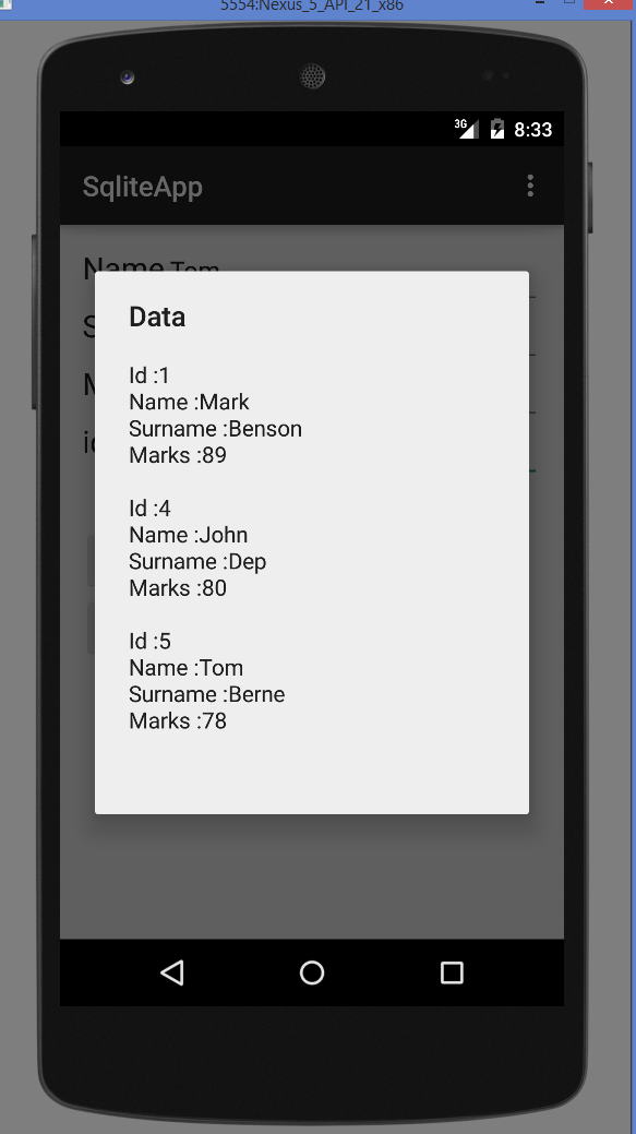 Android SQLite Database Tutorial (Select, Insert, Update