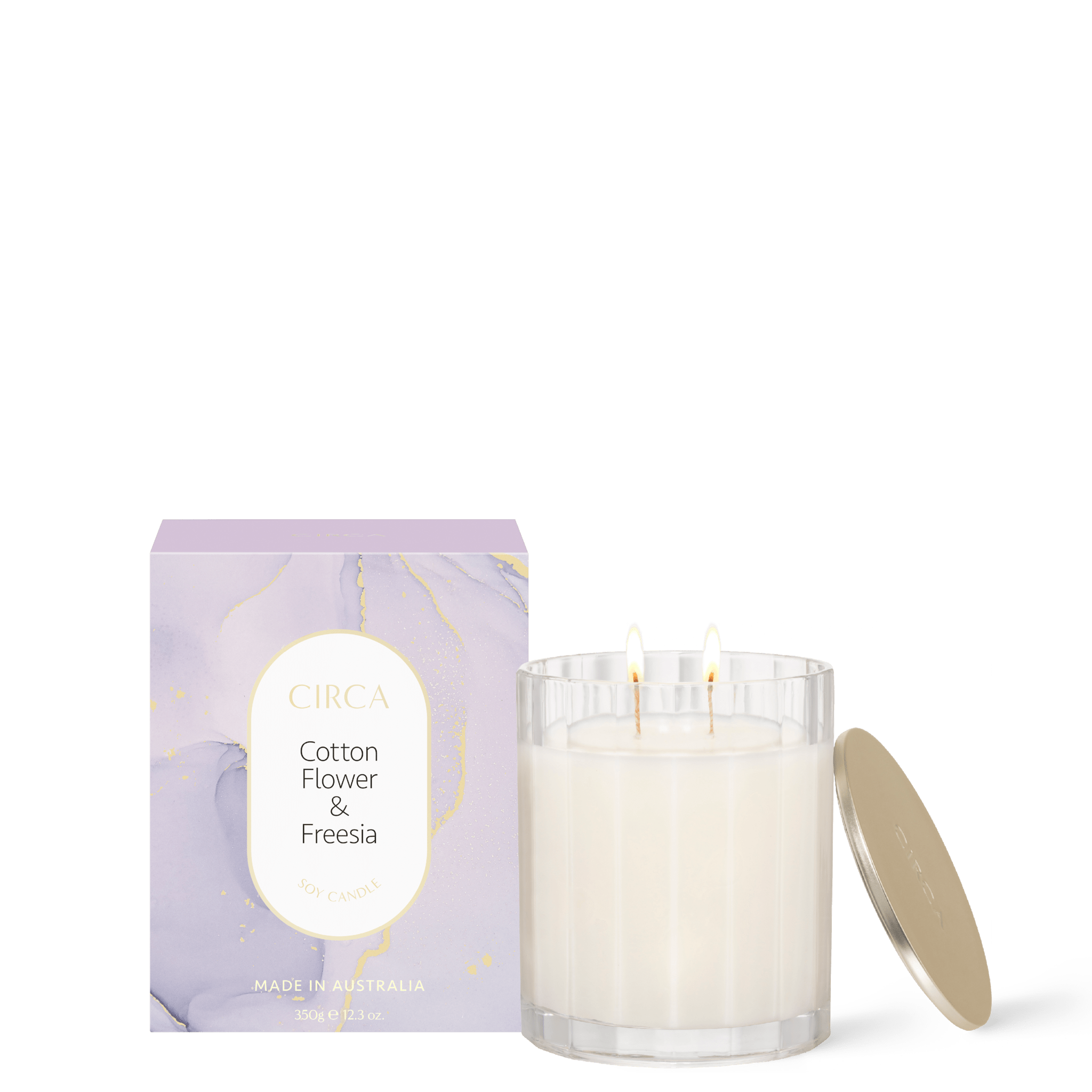 Cotton Flower & Freesia Circa Home Candle 350g • Code Bloom Perth