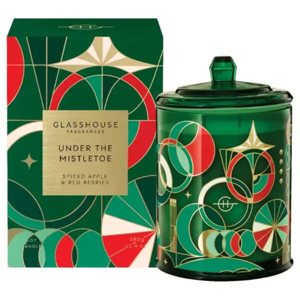 Under the Mistletoe Glasshouse Candle 380g • Code Bloom Perth