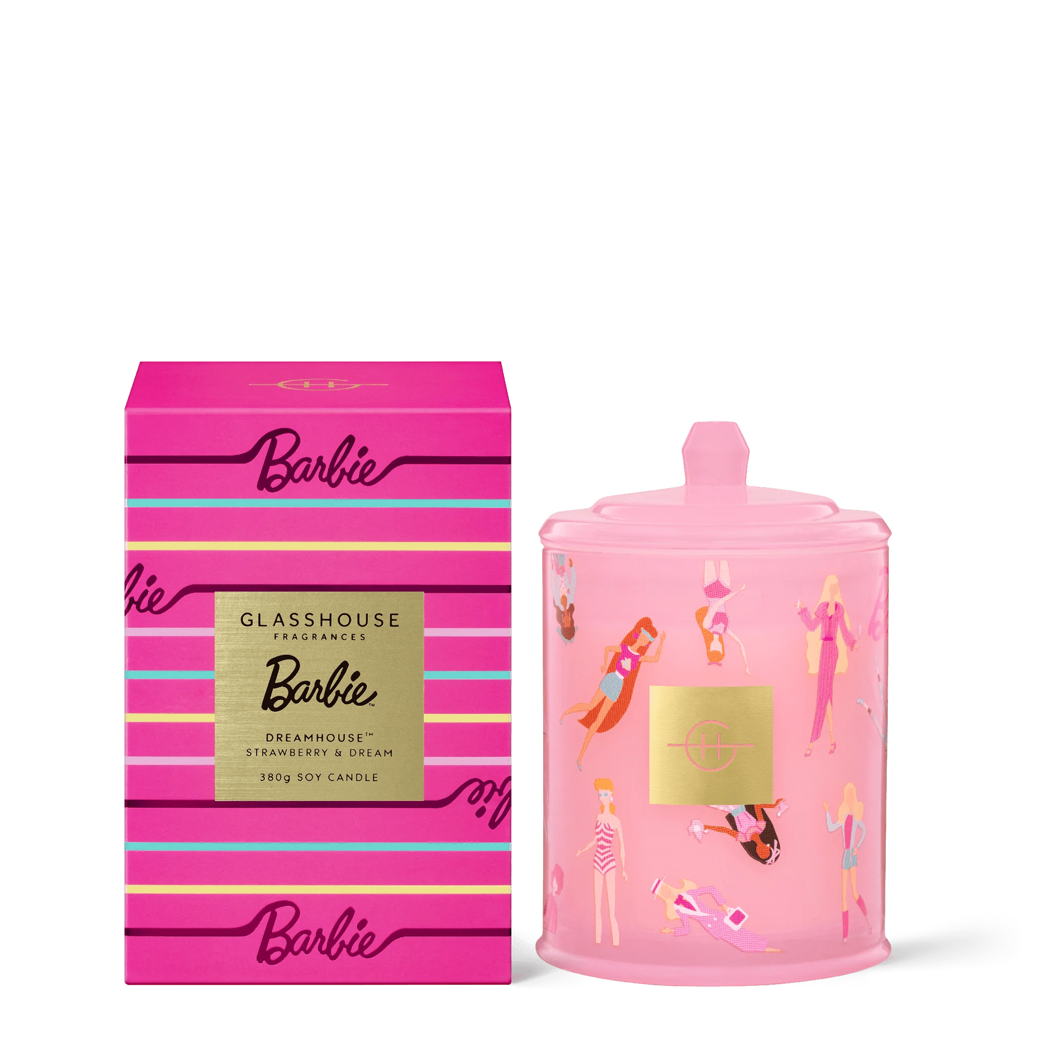 Barbie (TM) Dreamhouse Glasshouse Candle • Code Bloom Perth Florist
