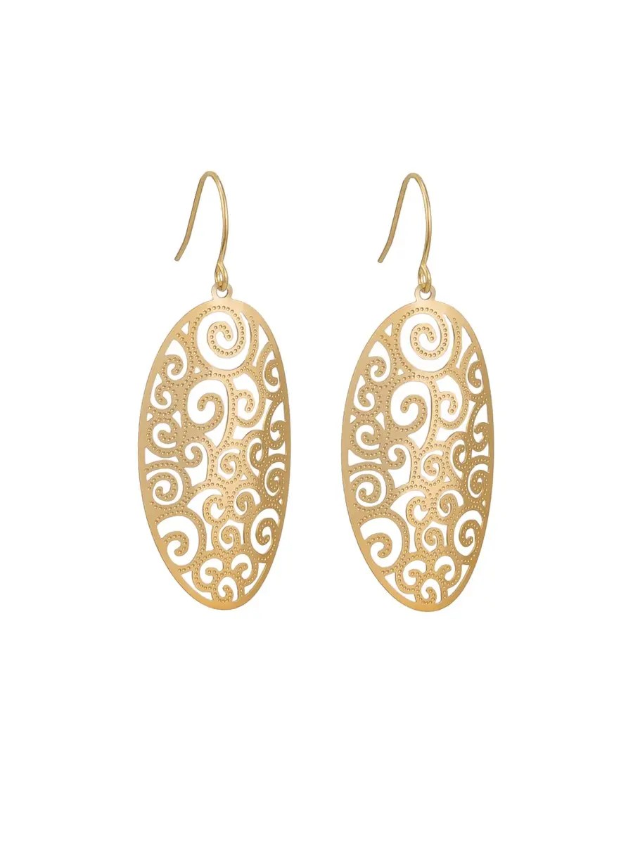 Filigree Earrings Gold • Code Bloom Perth Florist, Fresh flower bouquets