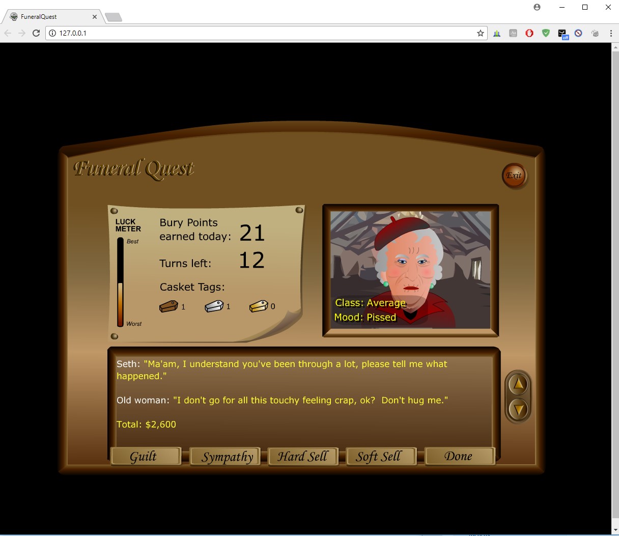 Funeral Quest (the multiplayer funeral parlor simulation) is now
