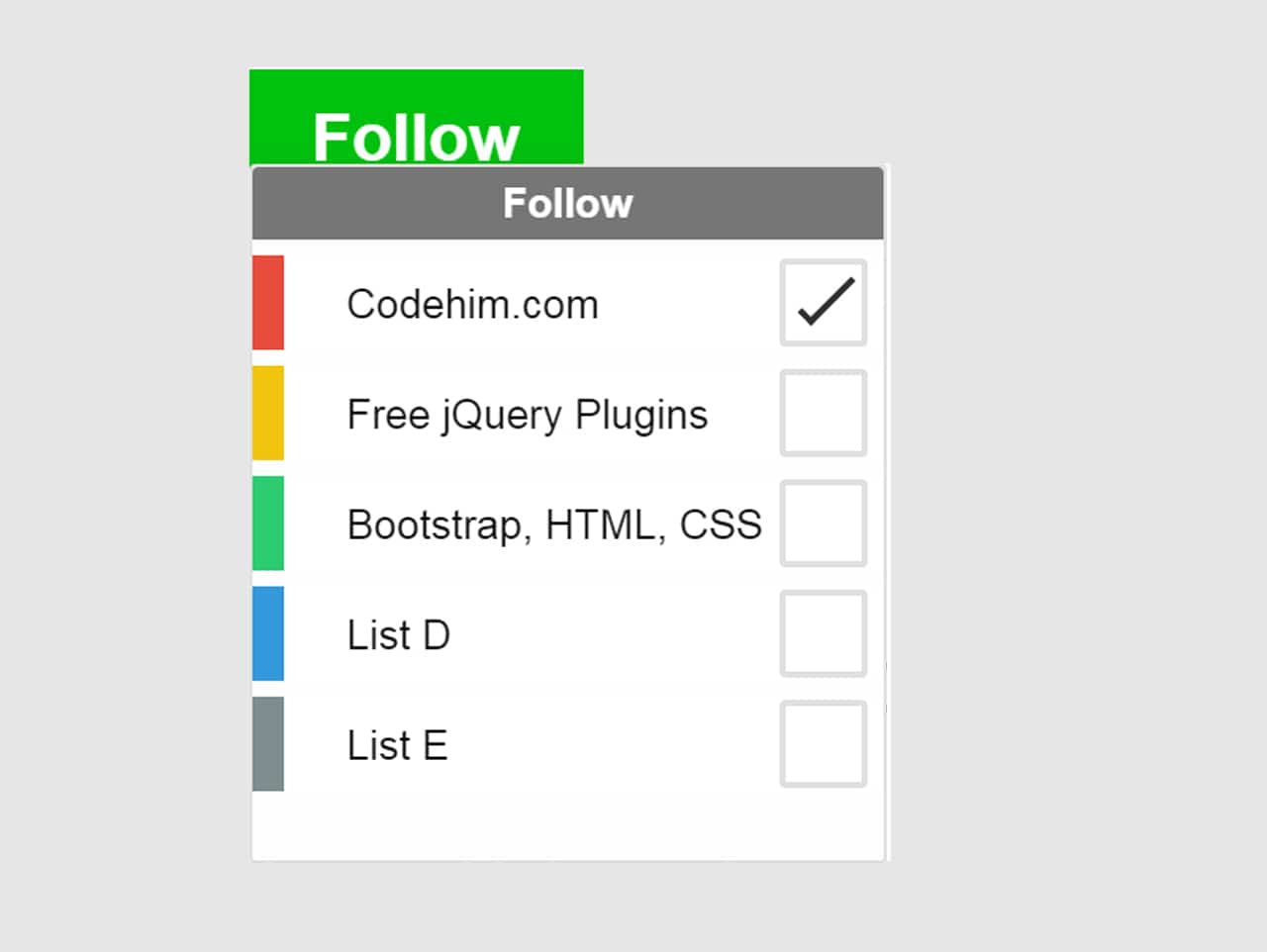 jQuery Interactive Dropdown List Box on Hover — CodeHim