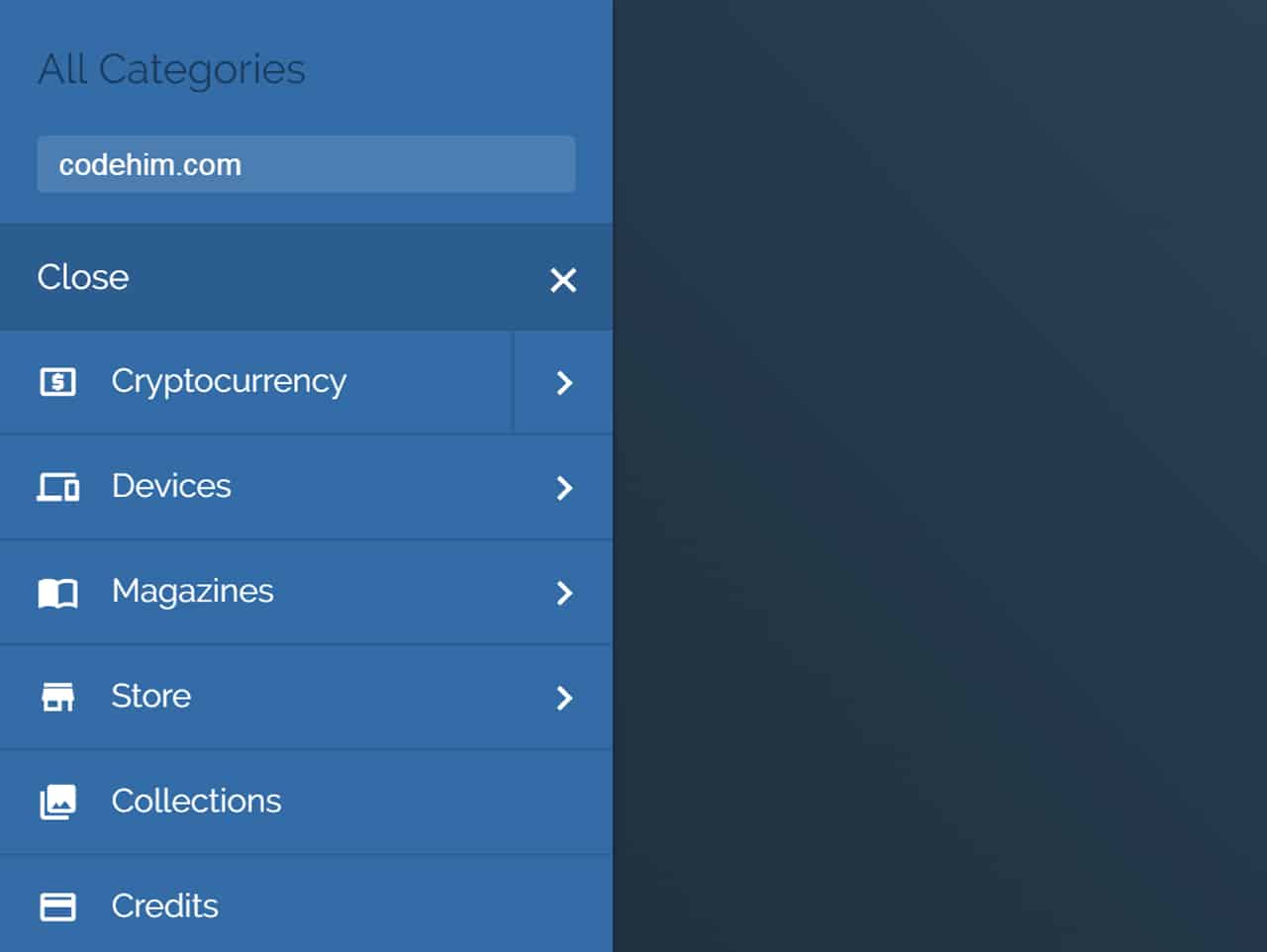jQuery MultiLevel Navigation Mega Menu HC OffCanvas Nav — CodeHim