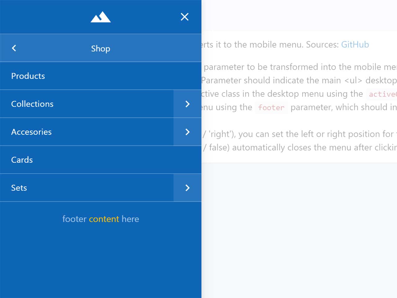 MobileFriendly Sliding Mega Menu with CSS and jQuery MA5 Menu