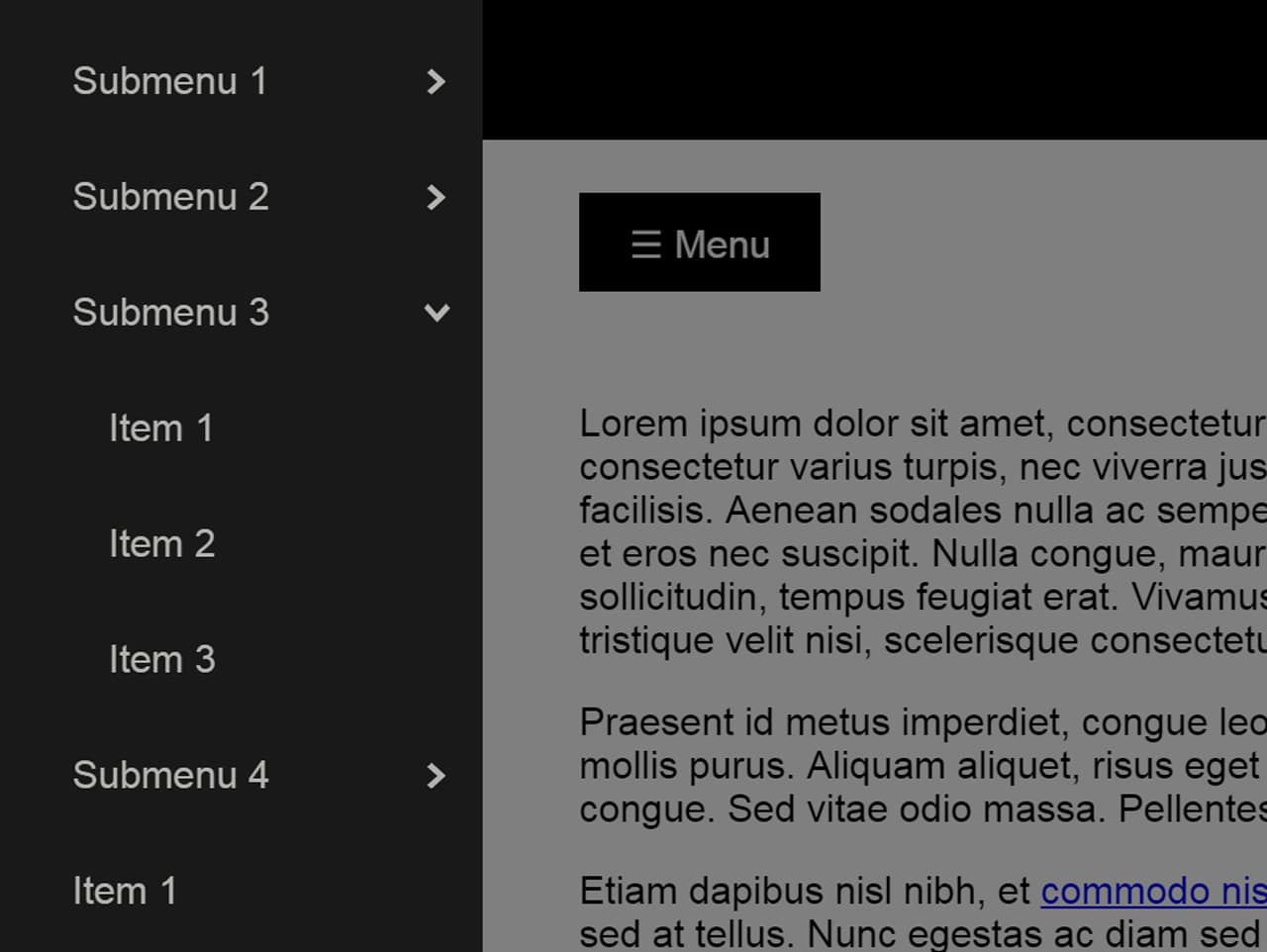 Off Canvas Menu with Submenu jQuery Pushy — CodeHim