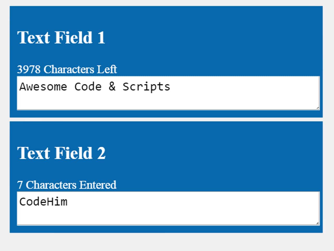 How To Count Characters In Textarea Using Javascript Images